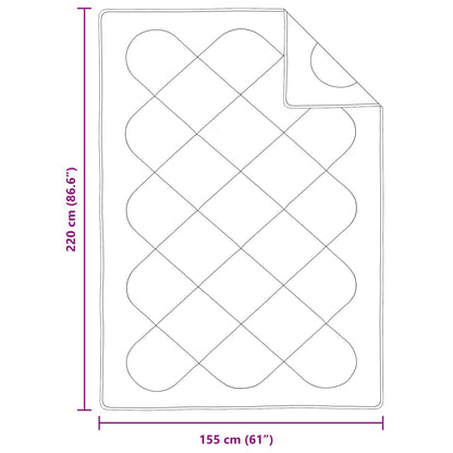 Sommerdecke mit Kissen 2 pcs Weiß Mikrofaser