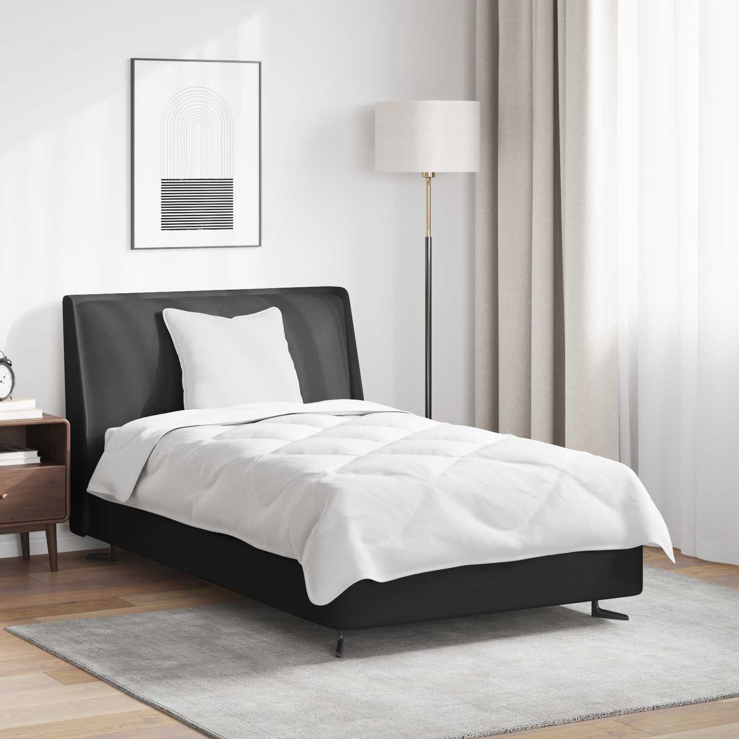 Bettdecke mit Kissen 2 pcs Weiß Mikrofaser