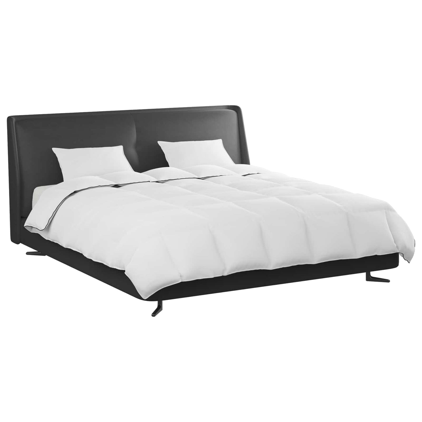 Winterbettdecke mit Kissen 3 pcs Weiß Daunenfeder