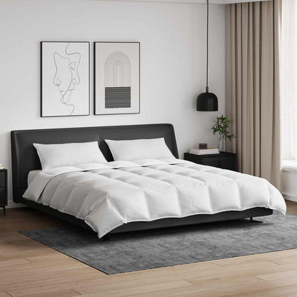 Bettdecken Set mit Kissen 3 pcs Weiß Daunenfeder