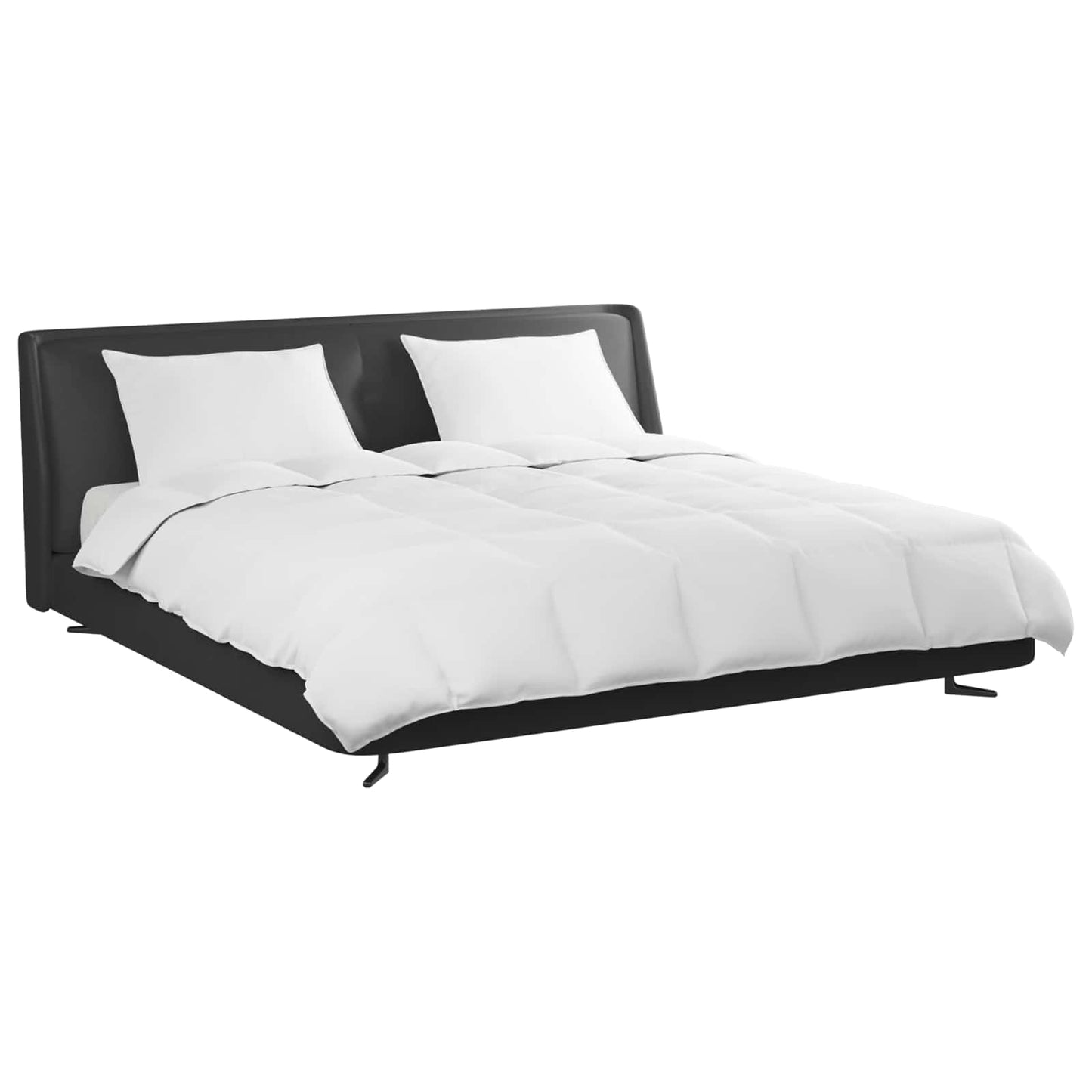 Bettdecken Set mit Kissen 3 pcs Weiß Daunenfeder