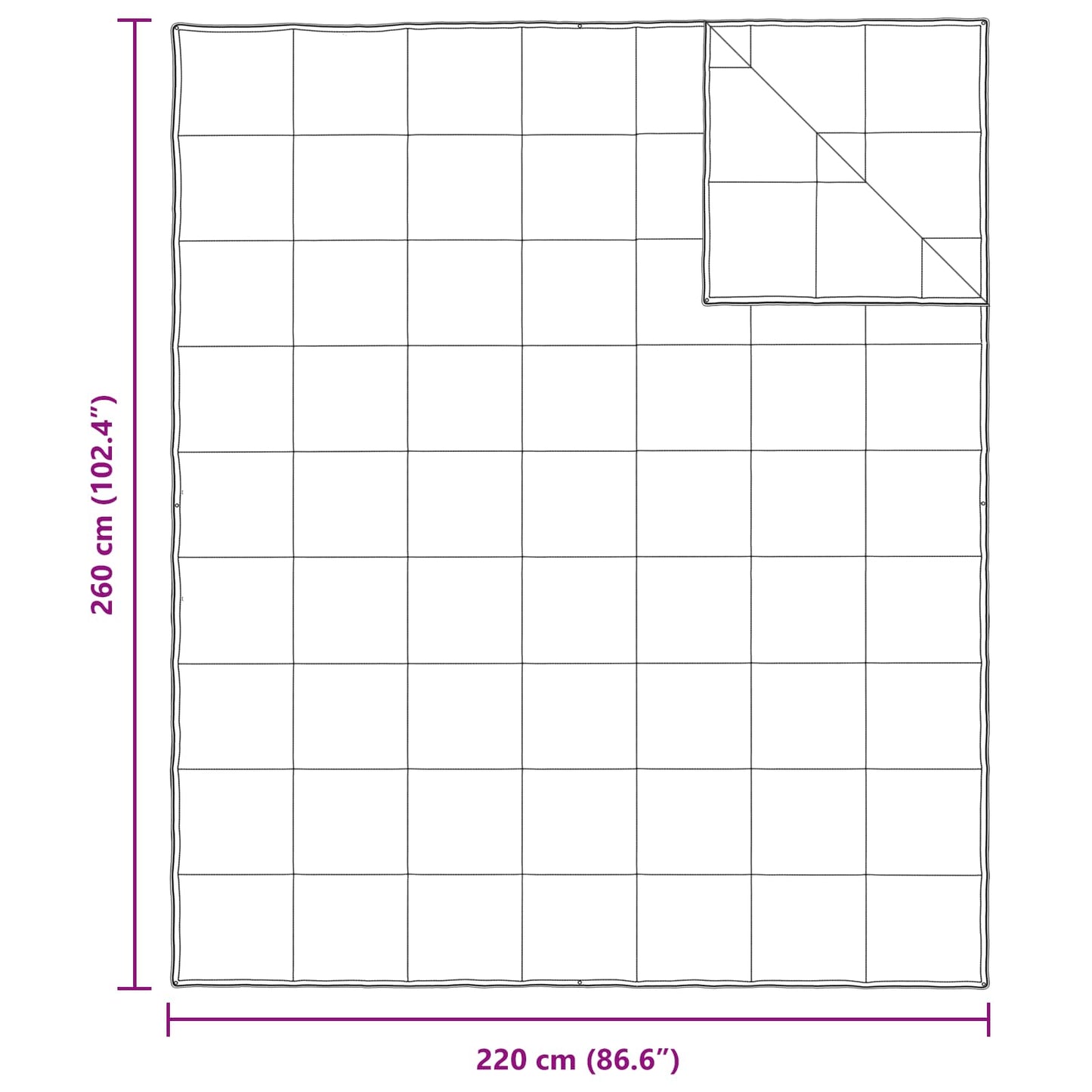 Bettdecken Set mit Kissen 3 pcs Weiß Daunenfeder