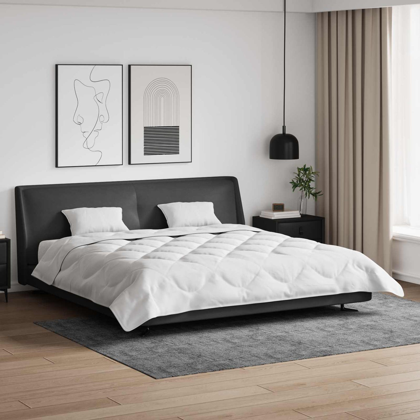 Sommerdecke mit Kissen 3 pcs Weiß Mikrofaser