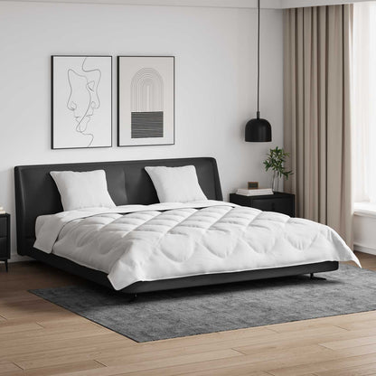 Bettdecke mit Kissen 3 pcs Weiß Mikrofaser