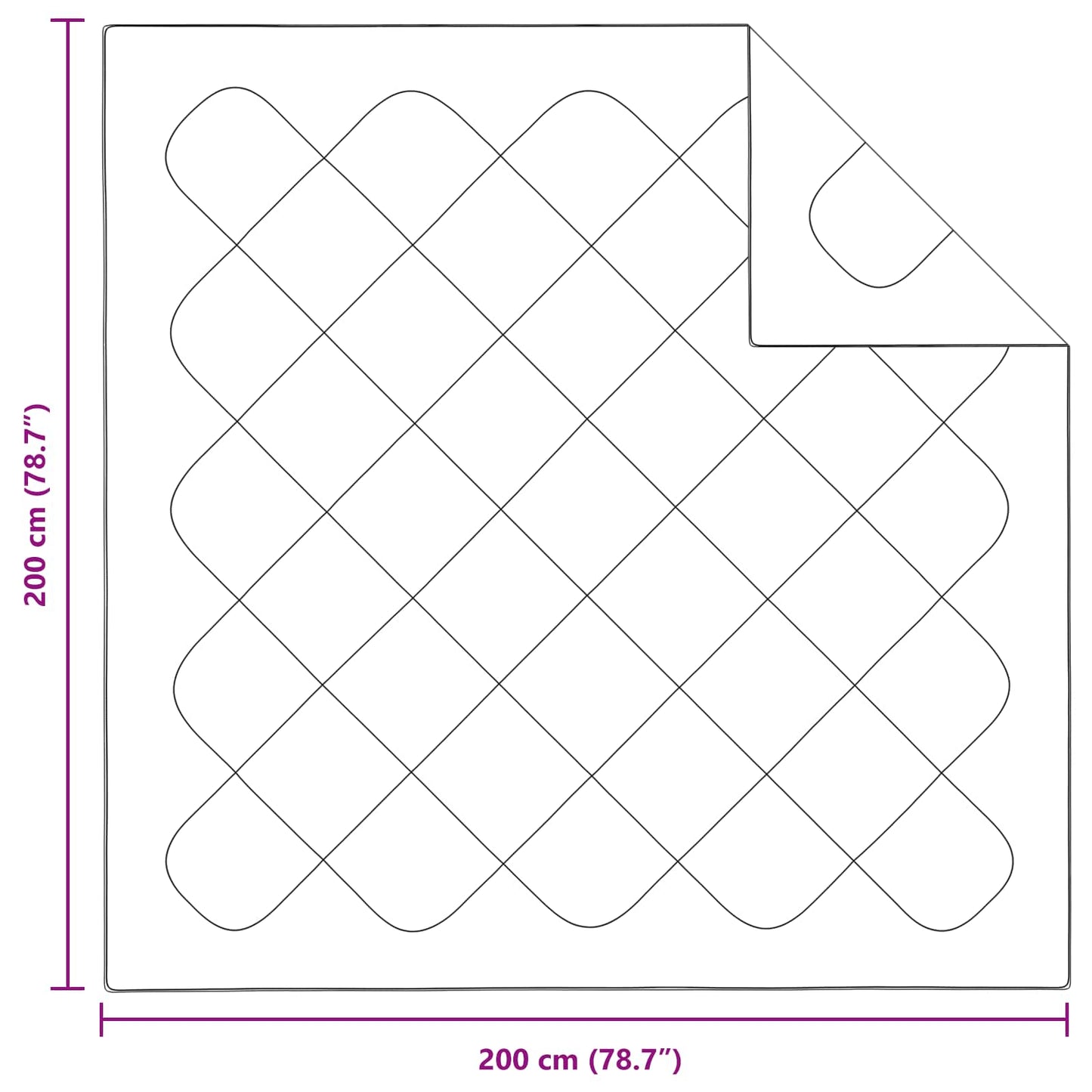 Winterbettdecke mit Kissen 3 pcs Weiß Mikrofaser