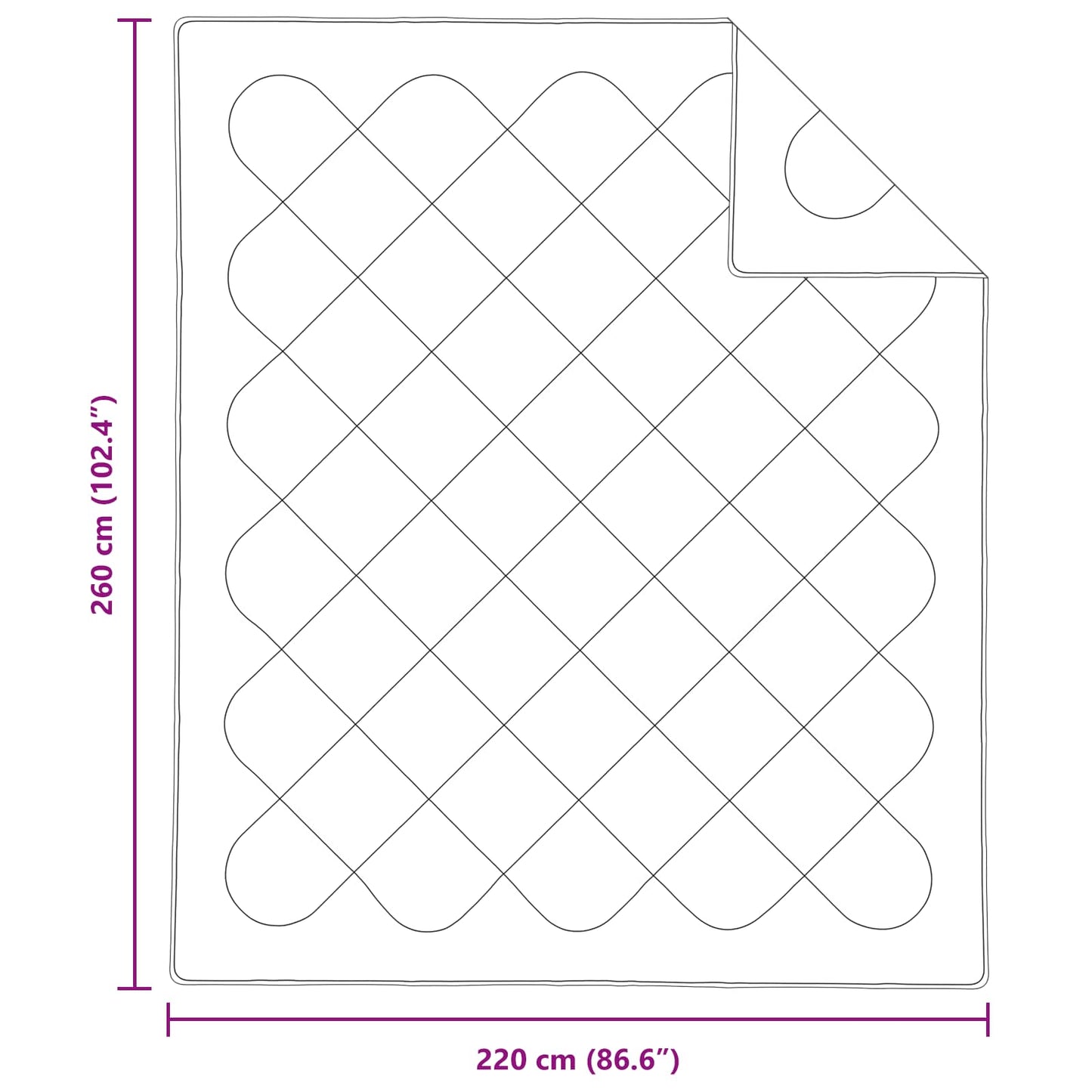 Decke mit Kissen 3 pcs Weiß Mikrofaser und Daunenfedern