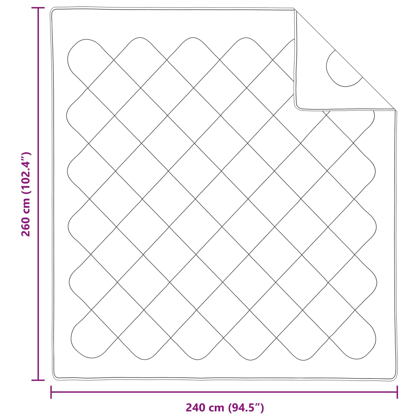 Decke mit Kissen 3 pcs Weiß Mikrofaser und Daunenfedern