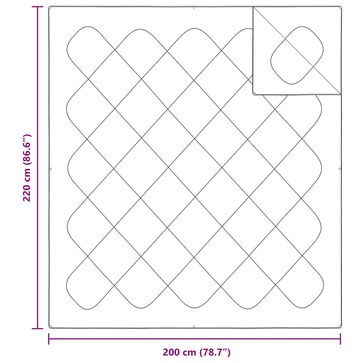 Bettdecken Set 3 pcs Weiß Mikrofaser und Daunenfedern