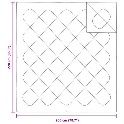 Bettdecken Set 3 pcs Weiß Mikrofaser und Daunenfedern