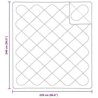 Bettdecken Set 3 pcs Weiß Mikrofaser und Daunenfedern