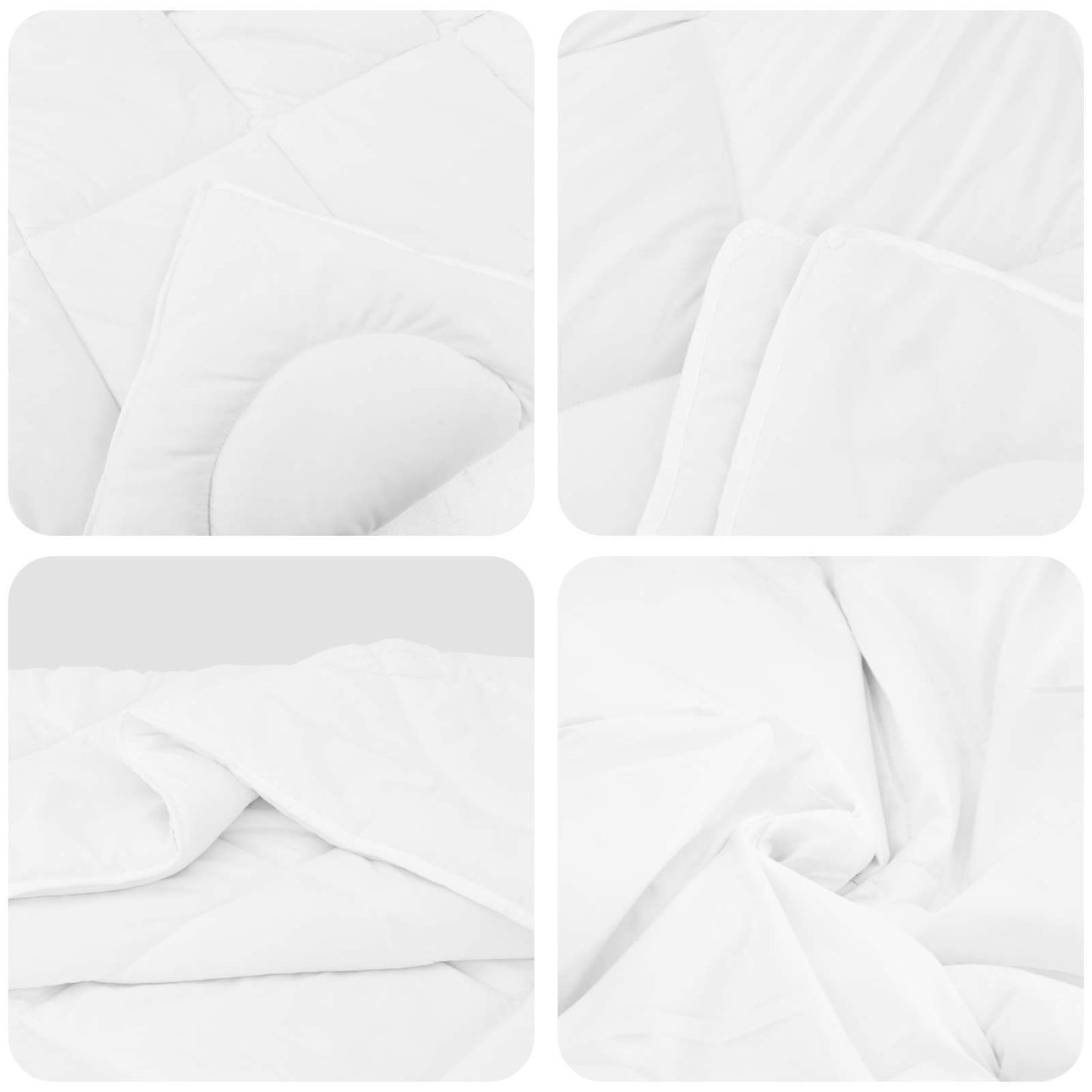 Decke mit Kissen mit Kissen 3 pcs Weiß Mikrofaser