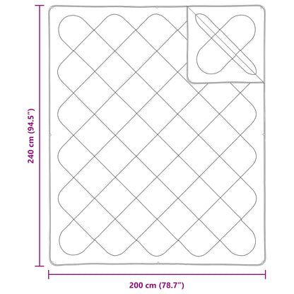 Bettdecke mit Kissen 3 pcs Weiß Mikrofaser