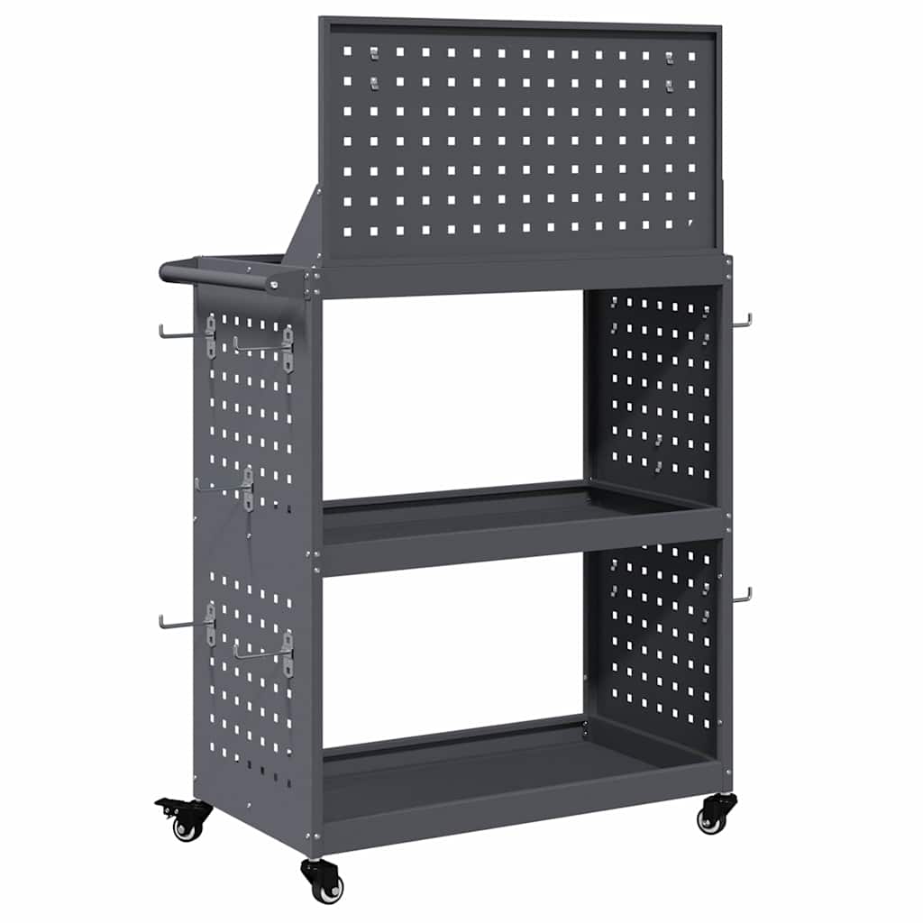 Werkzeugwagen Anthrazit 65 x 35 x 111 cm Kaltgewalzter Stahl