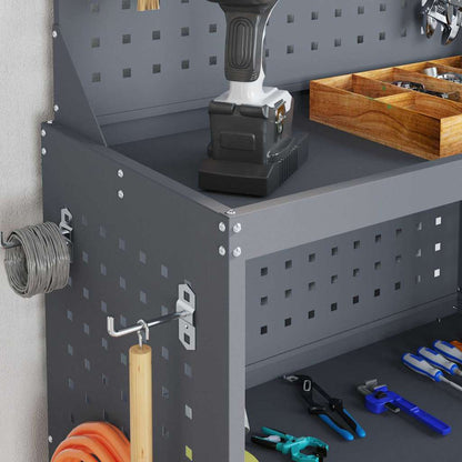 Werkzeugwagen Anthrazit 65 x 35 x 111 cm Kaltgewalzter Stahl