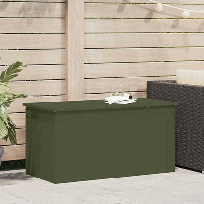 Außenlagerbox Olive Grün 100 x 50,5 x 50 cm Stahl