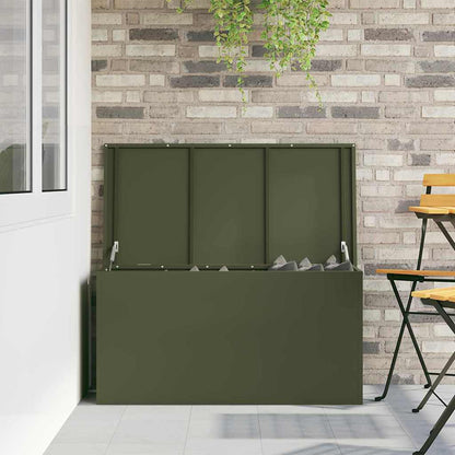 Außenlagerbox Olive Grün 100 x 50,5 x 50 cm Stahl