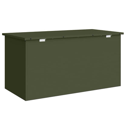 Außenlagerbox Olive Grün 100 x 50,5 x 50 cm Stahl