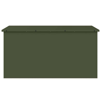Außenlagerbox Olive Grün 100 x 50,5 x 50 cm Stahl