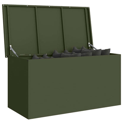 Außenlagerbox Olive Grün 100 x 50,5 x 50 cm Stahl