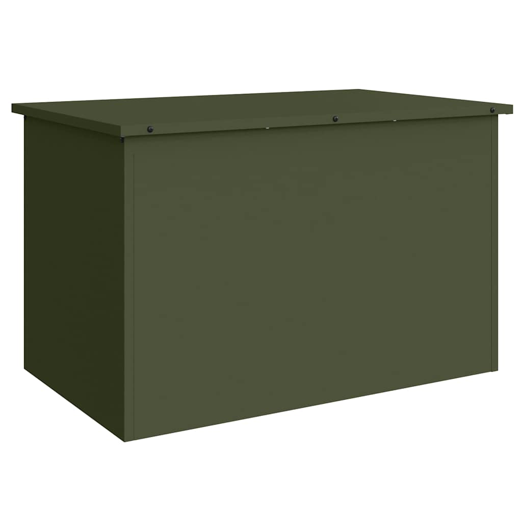 Außenlagerbox mit Speicher Olive Grün 80 x 50,5 x 50 cm Stahl