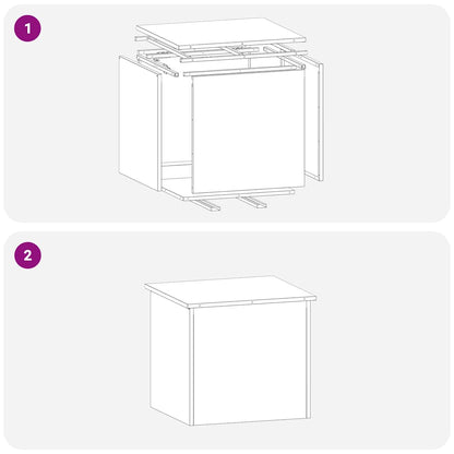 Außenlagerbox Weiß 55 x 50,5 x 50 cm Stahl