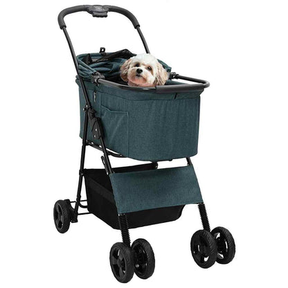 Faltbarer Haustierwagen Grün 81 x 47 x 99 cm Polyester