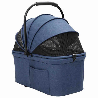 Faltbarer Haustierwagen Blau 81 x 47 x 99 cm Polyester