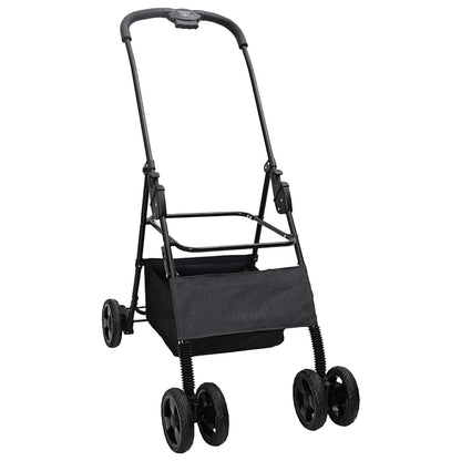 Faltbarer Haustierwagen Schwarz 81 x 47 x 99 cm Polyester