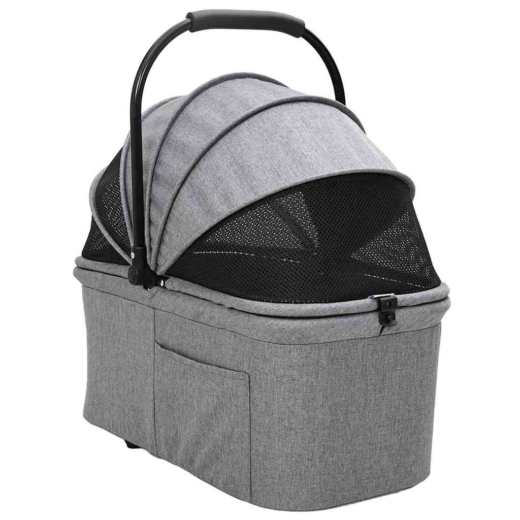 Faltbarer Haustierwagen Grau 81 x 47 x 99 cm Polyester