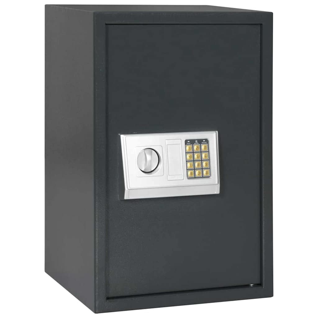 Digitaler Safe mit Schloss Dunkelgrau 40 x 35 x 60 cm Stahl