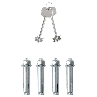 Safe Box mit Schloss Dunkelgrau 31 x 20 x 20 cm Stahl