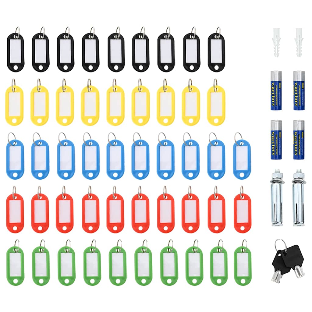 Digitaler Safe mit Schloss Dunkelgrau 30 x 10 x 36,5 cm Stahl