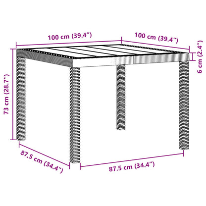 Garten Essgruppe 5 pcs Anthrazit Polypropylen