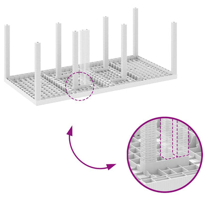 Garten Essgruppe 7 pcs Weiß Polypropylen