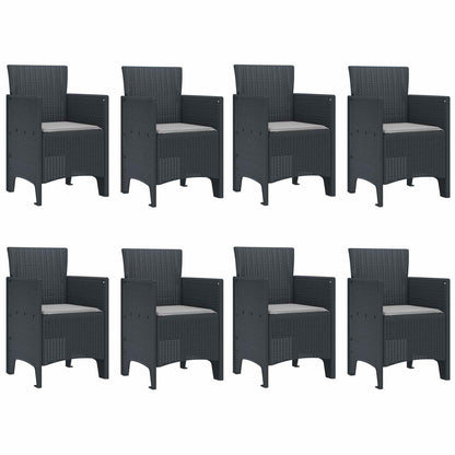 Garten Essgruppe 9 pcs Anthrazit Polypropylen