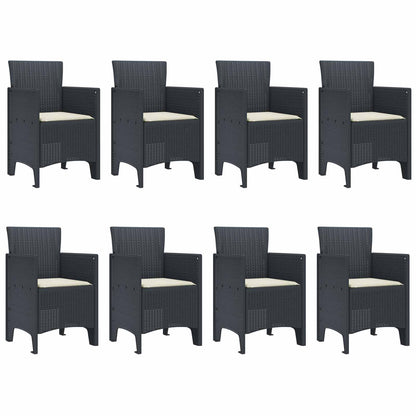 Garten Essgruppe 9 pcs Anthrazit Polypropylen