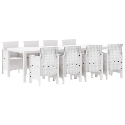 Garten Essgruppe 9 pcs Hellgrau Polypropylen