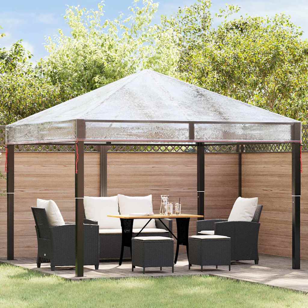 Ersatzbezug für Pavillon Transparent 300 x 300 x 26 cm PVC