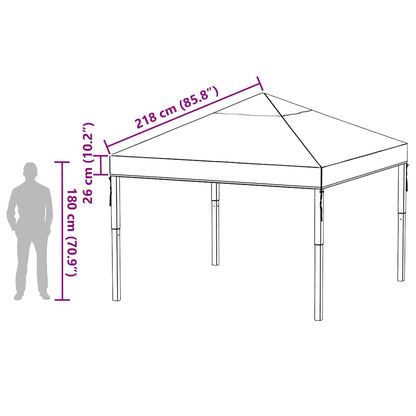 Ersatzbezug für Pavillon Transparent 300 x 300 x 26 cm PVC