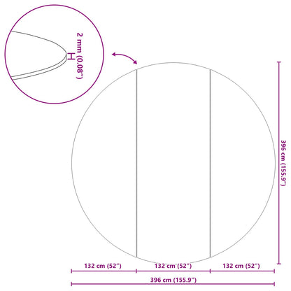 Bodenfolie für Pools Schwarz Ø 396 cm Vliesstoff