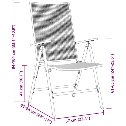 Garten Essgruppe 9 pcs Anthrazit Pulverbeschichteter Stahl