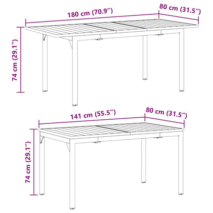 Garten Essgruppe 7 pcs Anthrazit Poly-Rattan