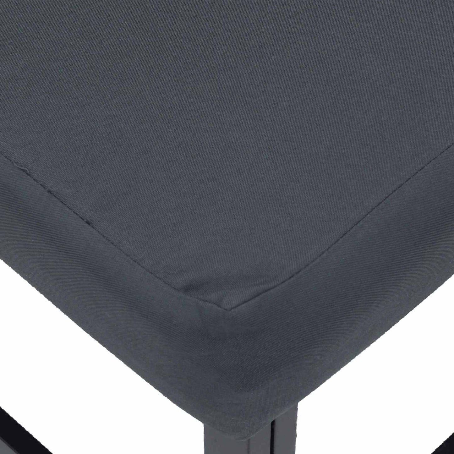 Gartensofa-set mit Kissen 10 pcs Schwarz Aluminium