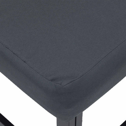 Gartensofa-set mit Kissen 10 pcs Schwarz Aluminium