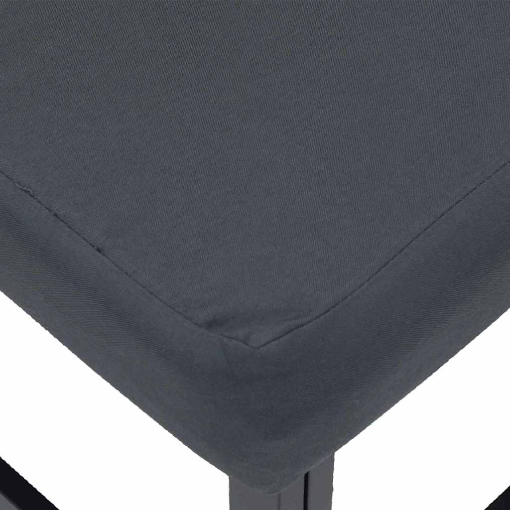 Gartensofa-set mit Kissen 8 pcs Schwarz Stahl