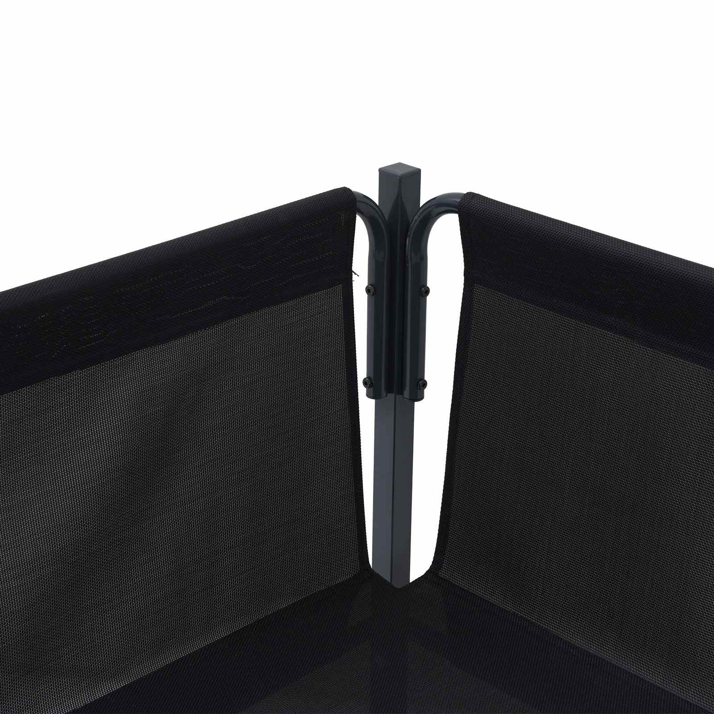 Gartensofa-set mit Kissen 9 pcs Schwarz Stahl