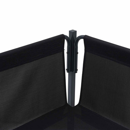 Gartensofa-set mit Kissen 9 pcs Schwarz Stahl