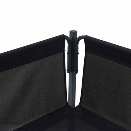 Gartensofa-set mit Kissen 9 pcs Schwarz Stahl