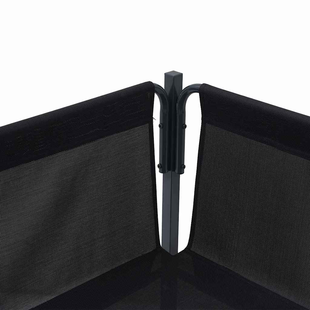 Gartensofa-set mit Kissen 10 pcs Schwarz Stahl