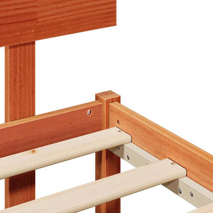 Bettrahmen Wachsbraun 200 x 200 cm Massives Kiefernholz